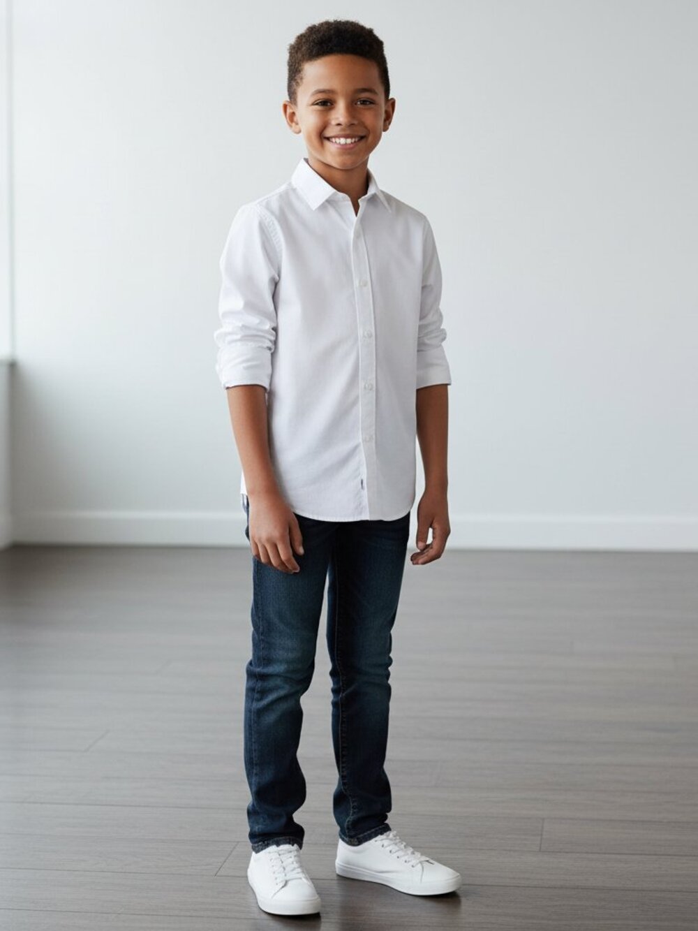 Nordstrom Kids Stretch Dress Shirt NWOT White Long Sleeve Size 16